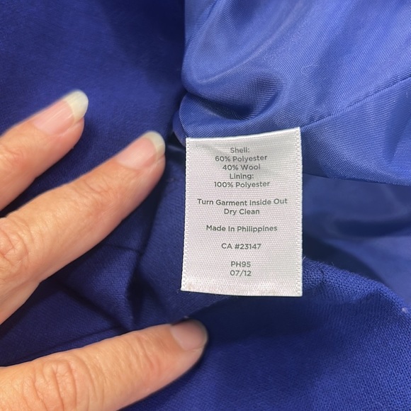 Talbots Deep Blue Large Button Accent Career Dress size 10 - Picture 12 of 13